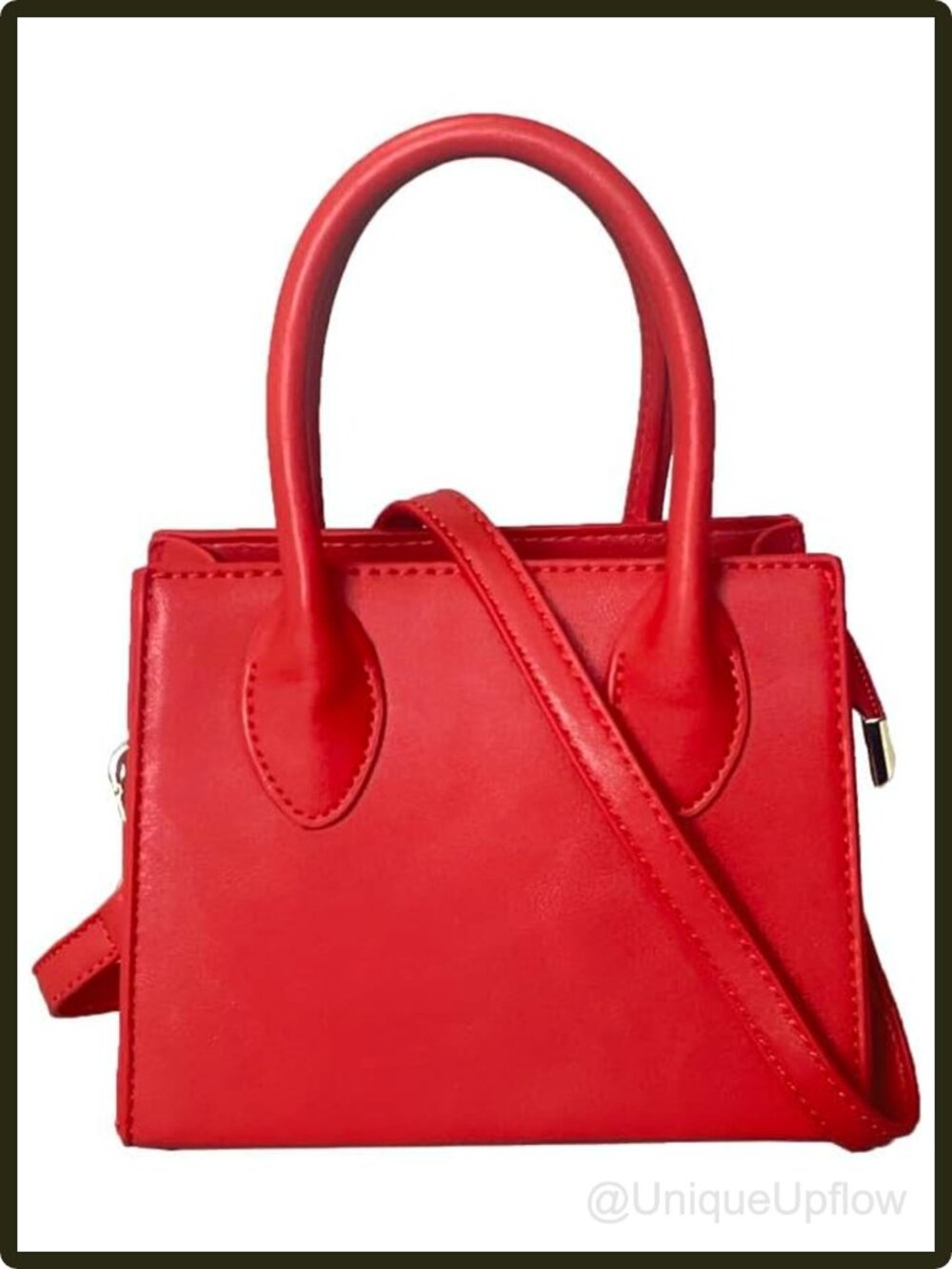 Women's Small PU Leather Crossbody Bag Cute Clutch Mini Purse Handbag Red Unique